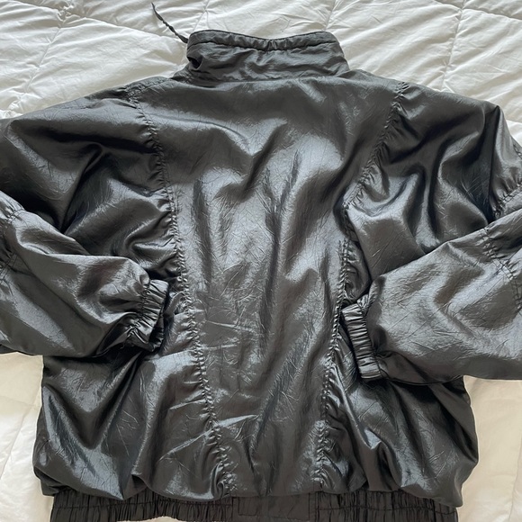 Vintage 80s adidas Satin Nylon Windbreaker Jacket,White Tag,Shiny, Hip Hop,Large - Picture 4 of 6